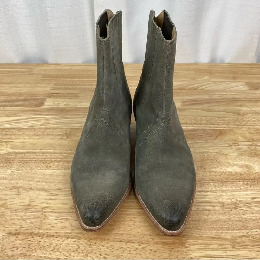 Free People Beige Gray New Frontier Chelsea Western Cowboy Boots Sz.39(US 8.5)